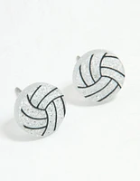 Gold Netball Stud Earrings
