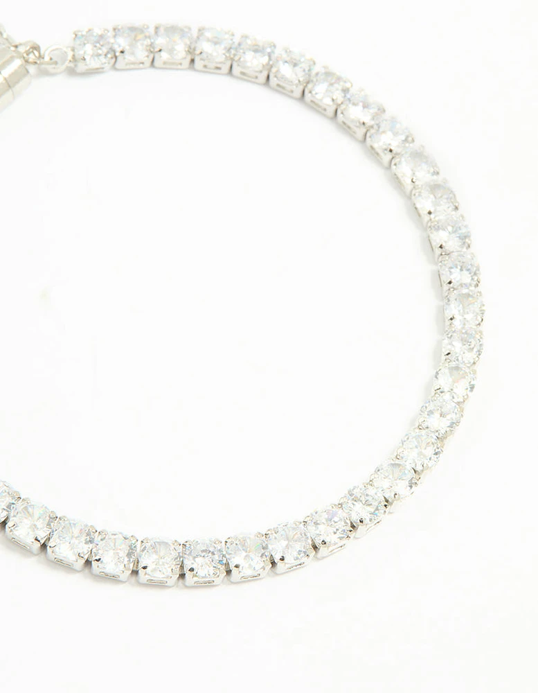 Silver Cubic Zirconia Tennis Bracelet