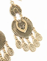 Antique Gold Dreamcatcher Drop Earrings