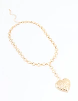 Gold Mega Locket Necklace