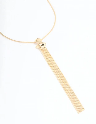 Gold Long Tassel Necklace