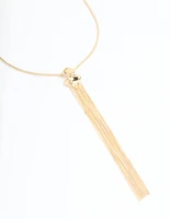 Gold Long Tassel Necklace