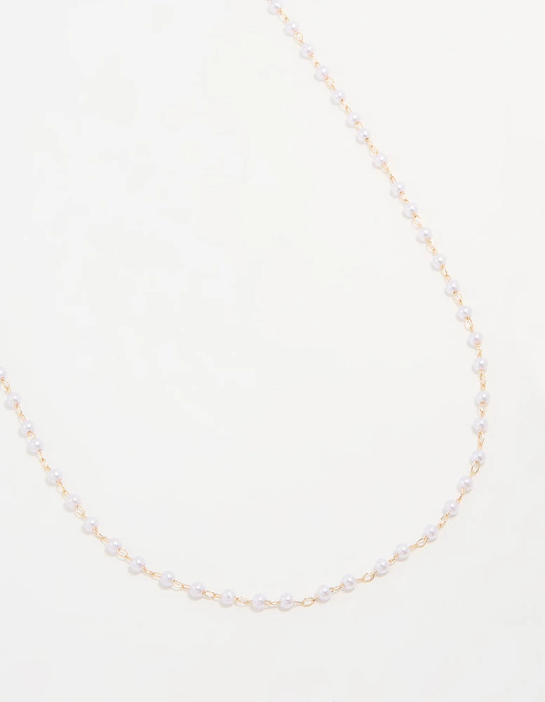 Gold Pearl Body Chain