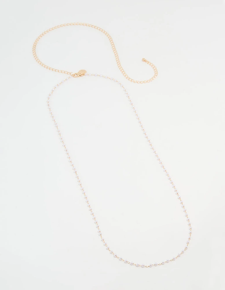Gold Pearl Body Chain