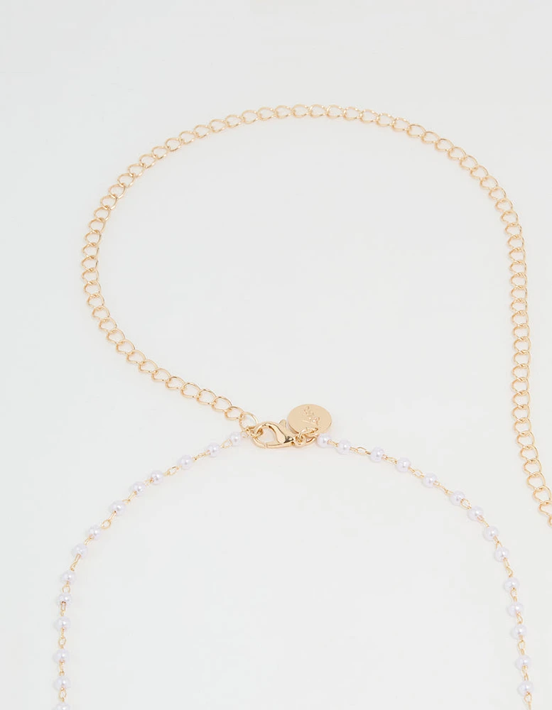 Gold Pearl Body Chain