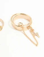 Gold Wavy Rings Pack