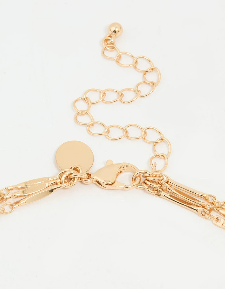 Gold Coin Layered Necklace