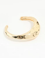 Gold Chunky Textured Wrist Cuff