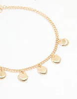 Gold Shell & Fish Charm Anklets 3-Pack