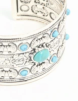 Antique Silver Turquoise Wrist Cuff
