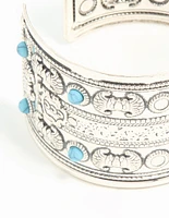 Antique Silver Turquoise Wrist Cuff
