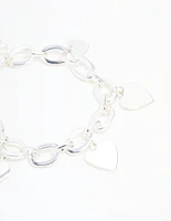 Silver Heart Charm Bracelet