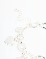 Silver Heart Charm Bracelet
