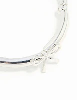 Silver Bow Stretch Bracelet