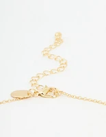 Gold Plated Mary Pendant Necklace