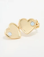 Gold Plated Heart Locket Ring