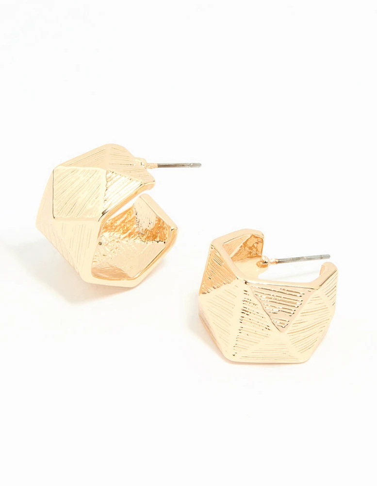 Gold Geometric Hoop Earrings