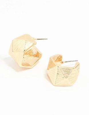 Gold Geometric Hoop Earrings