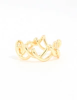 Gold Plated Wire Twisted Ring