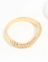Mixed Metal Cubic Zirconia Rings 2-Pack
