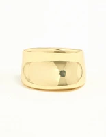 Gold Plated Smooth Statement Ring