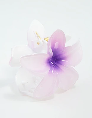 Purple Ombre Pearlised Frangipani Claw Clip