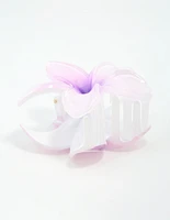 Purple Ombre Pearlised Frangipani Claw Clip