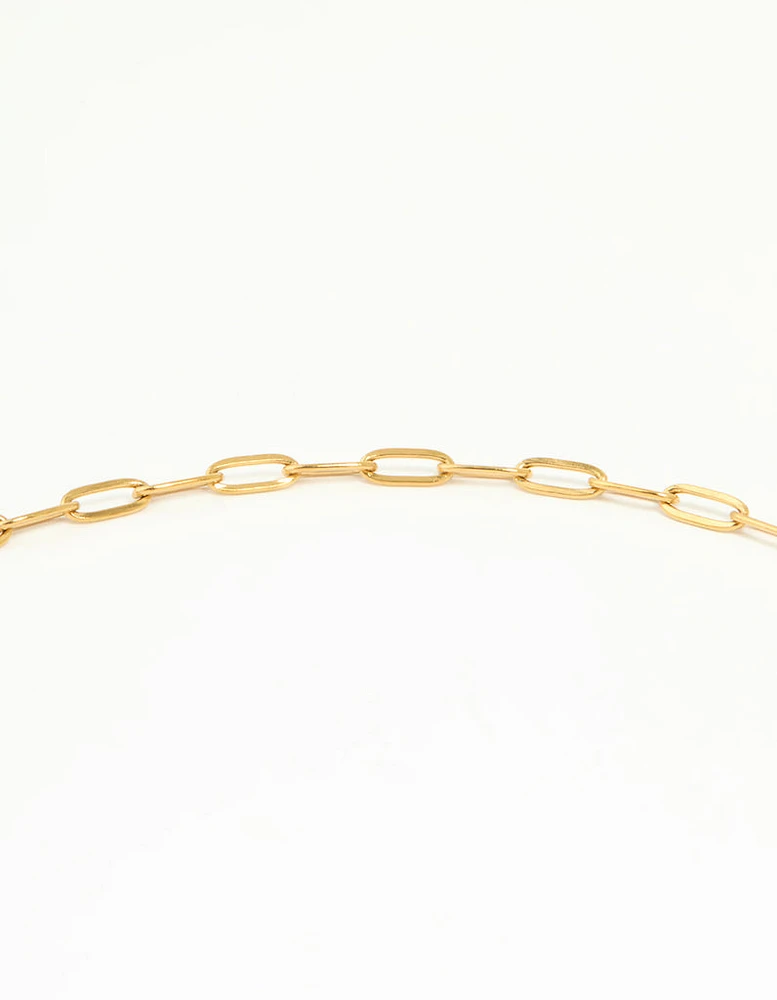 Waterproof Gold Plated Stainless Steel Cubic Zirconia T & O Necklace