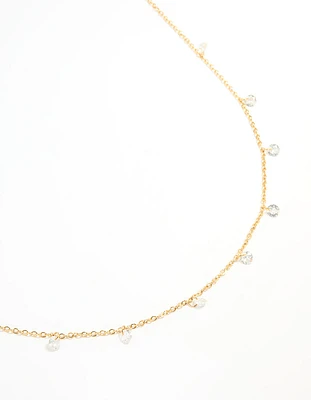 Waterproof Gold Plated Stainless Steel Cubic Zirconia Waist Chain
