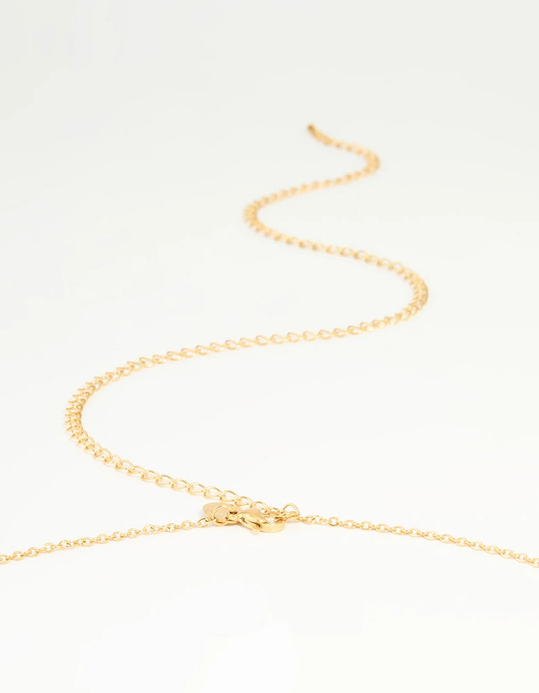 Waterproof Gold Plated Stainless Steel Cubic Zirconia Waist Chain