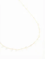Waterproof Gold Plated Stainless Steel Clear Semiprecious Stone Waist Chain