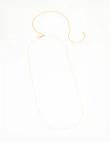 Waterproof Gold Plated Stainless Steel Clear Semiprecious Stone Waist Chain
