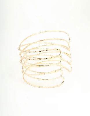 Gold Crisscross Arm Cuff