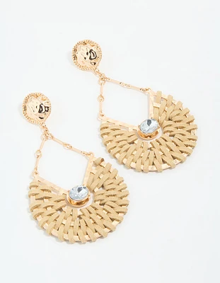 Gold Swing Drop Earrings