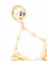 Gold Swing Drop Earrings