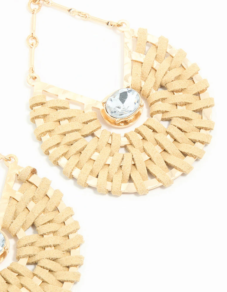 Gold Swing Drop Earrings