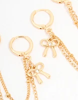 Gold Daisy, Bow & Cross Shoe Charms Pack