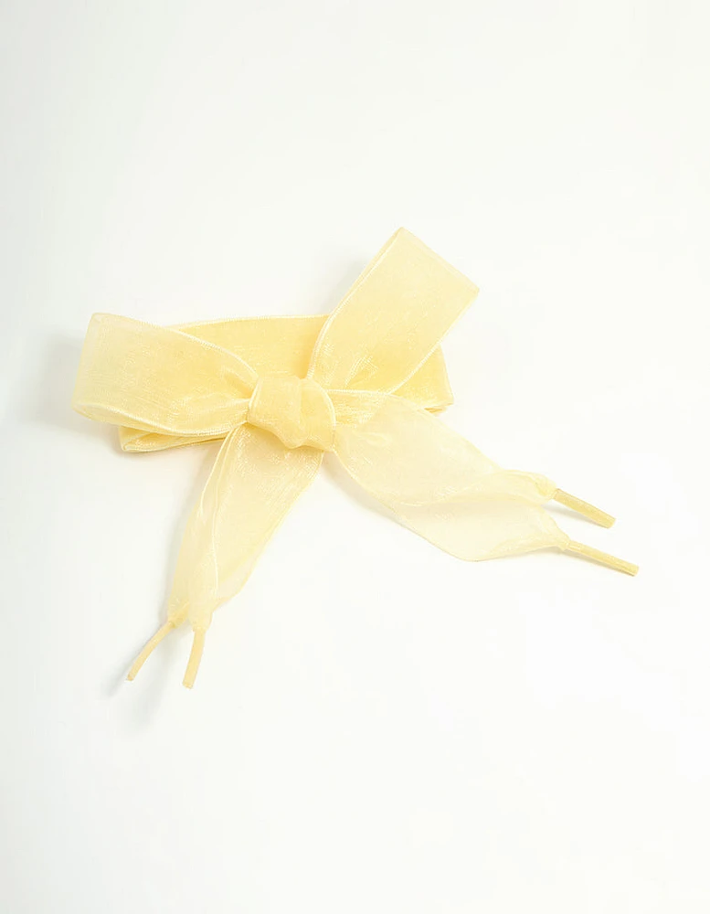 Yellow Fabric Shoe Lace Set
