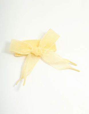 Yellow Fabric Shoe Lace Set