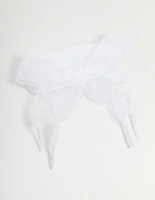 White Fabric Shoe Lace Set