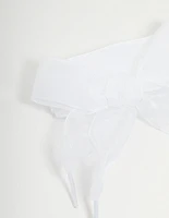 White Fabric Shoe Lace Set