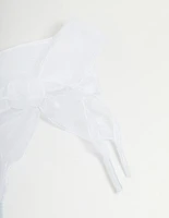 White Fabric Shoe Lace Set