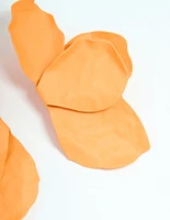 Orange Coated Flower Petal Drop Earrings