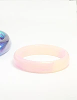 Purple Blue & Pink Acrylic Mermaid Bangles 3-Pack