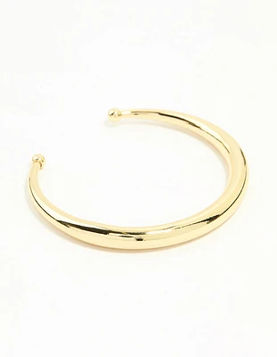 Gold Plated Open Wrist Cuff