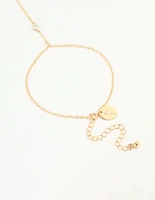 Gold Plated Cubic Zirconia Hand Chain Bracelet