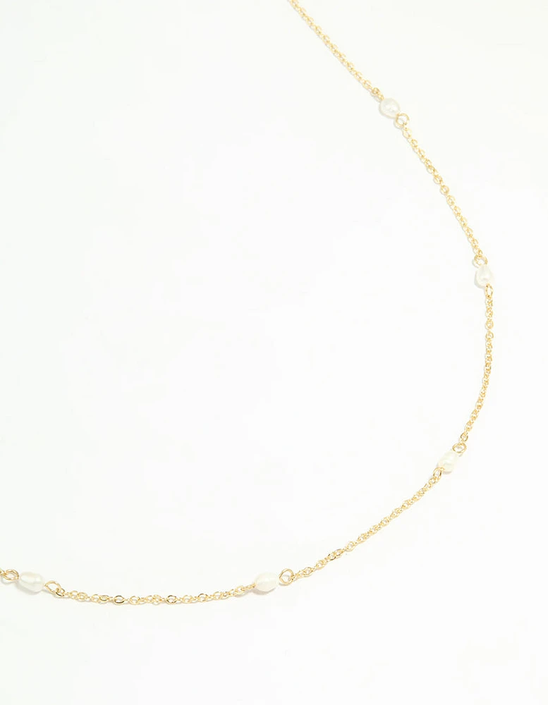 Gold Plated Freshwater Pearl Waist Chain