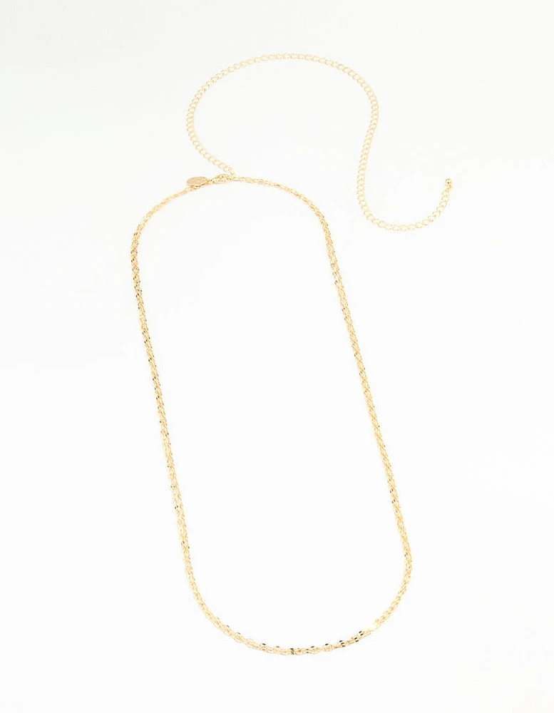Gold Plated Plain Chain Waist Chain