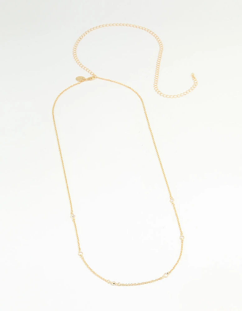 Gold Plated Diamante Waist Chain