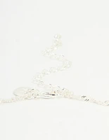 Silver Plated Letter K Heart Locket Necklace